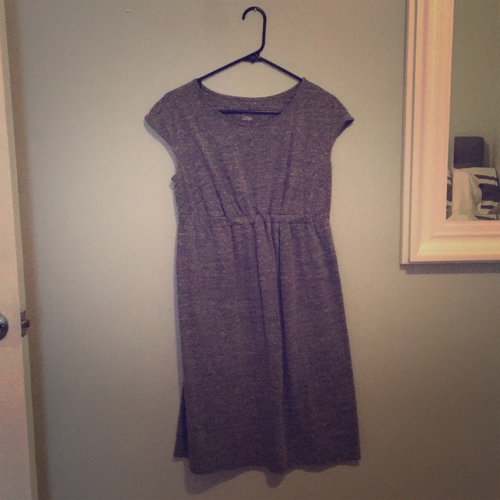 Gray summer maternity dress